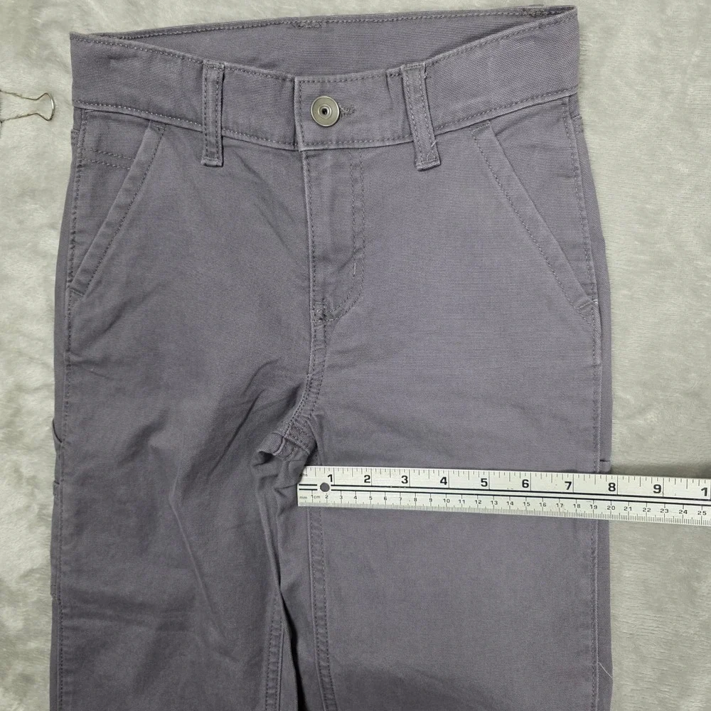 The Childrens Place Canvas Carpenter Pants Boys Size 6 Tempest Gray NEW Outdoors